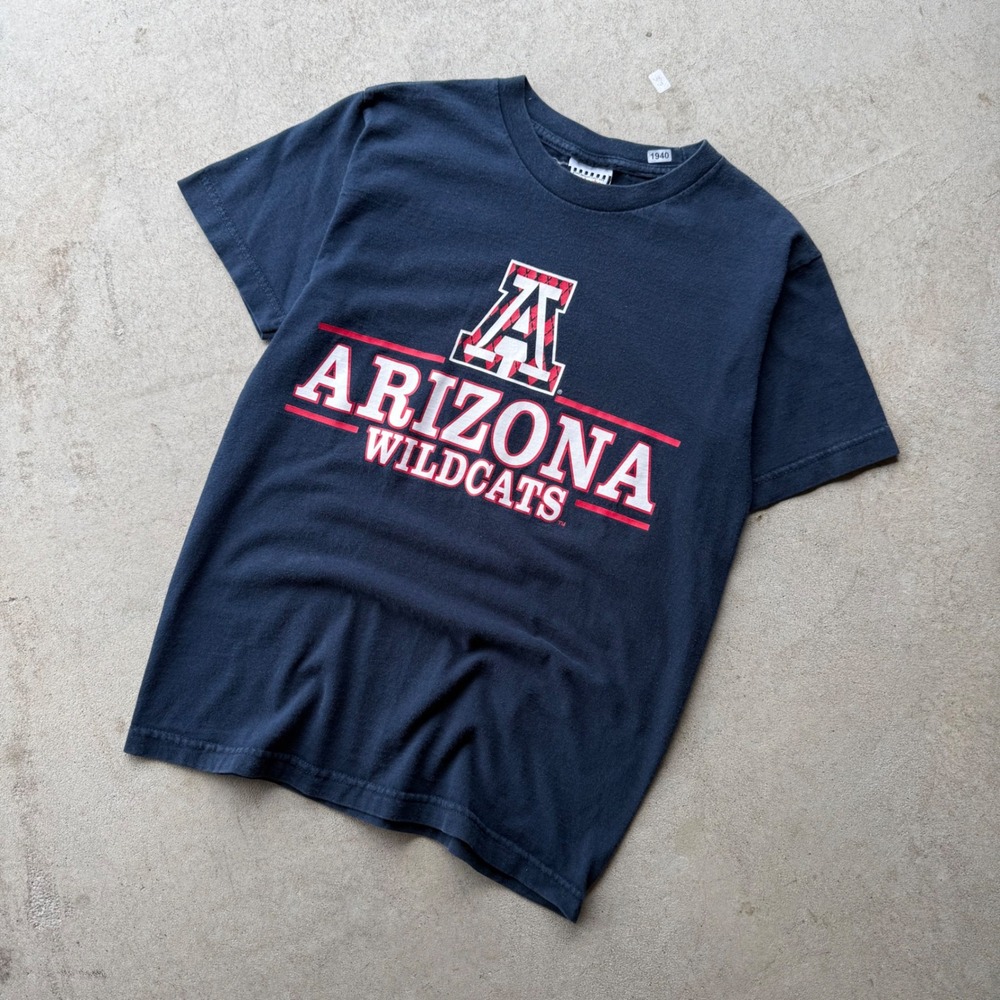 90s Mens Foot Locker Arizona Wildcats Collegiate Graphic T-Shirt Navy Small